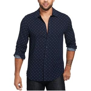 Guess Long Sleeve Shirt blue snow New With Tags